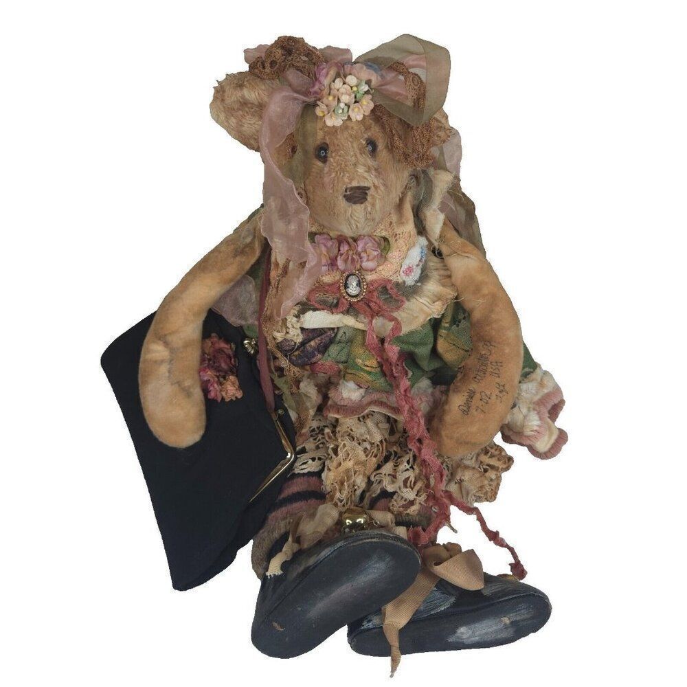Vintage Mohair Artist Bear Denise Attwater OOAK 1/1 Primitive